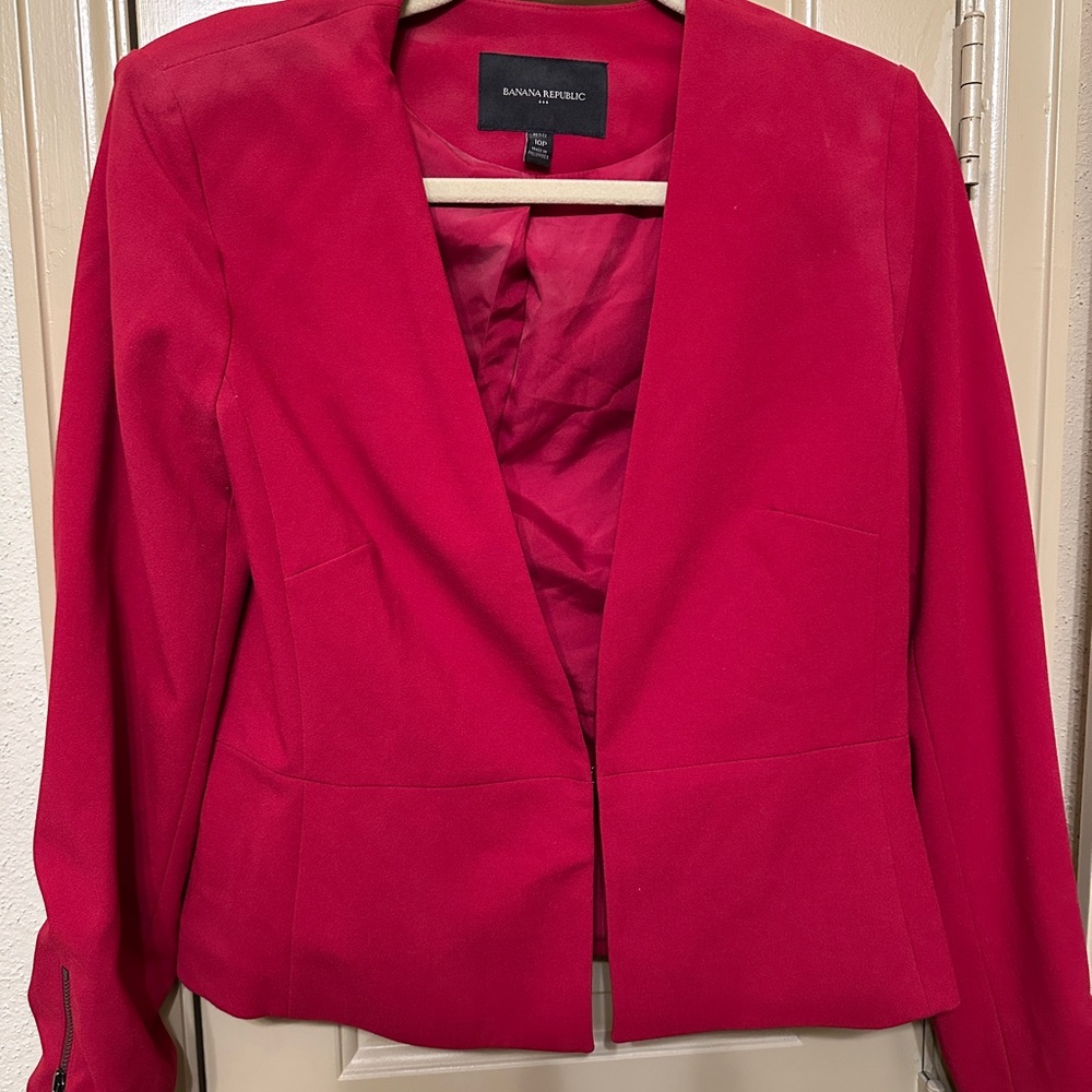 Banana Republic Red Blazer
